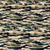 Baumwolljersey Tarnmuster Grün Beige
